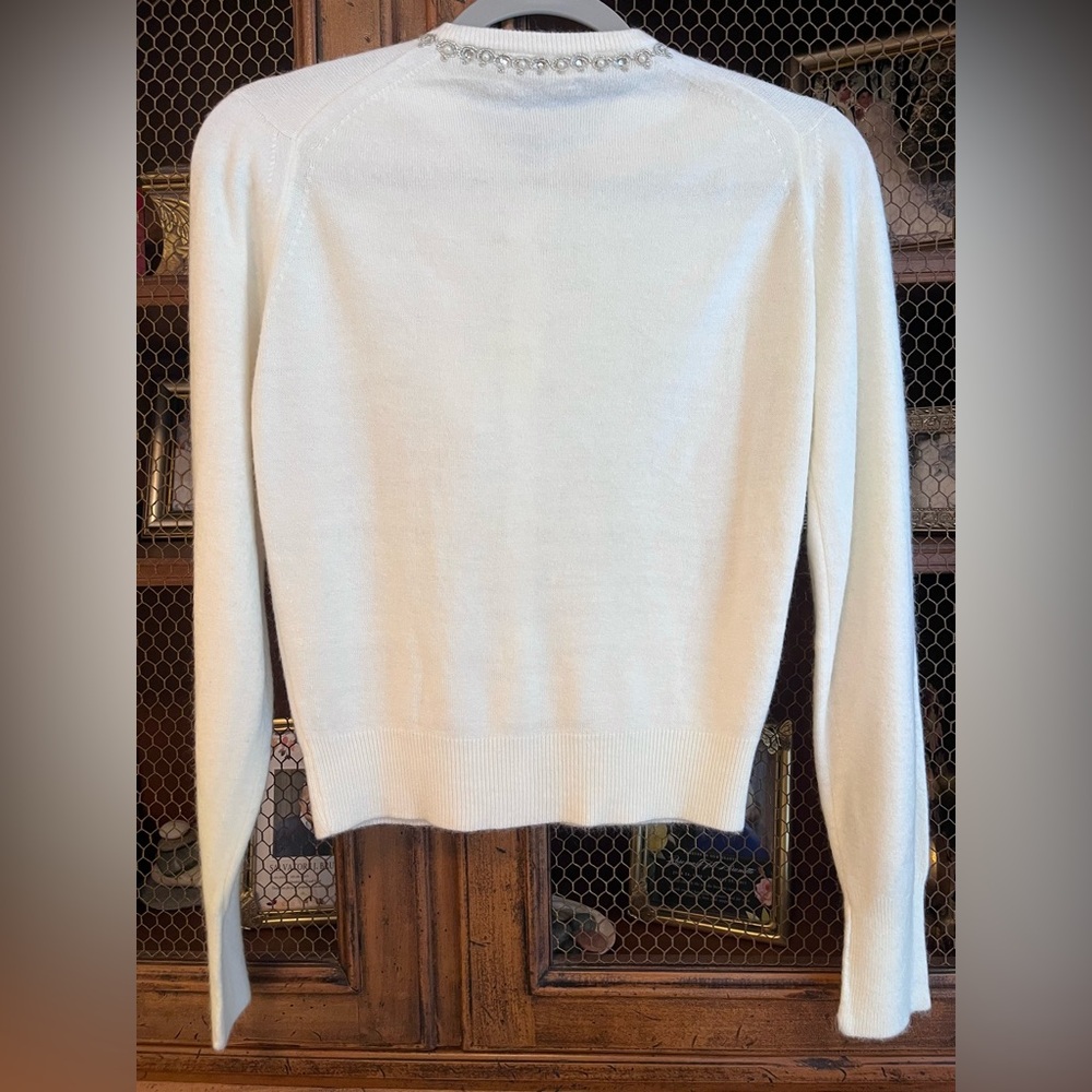 Vintage 1950’s Tobi of California Ivory Beaded Cardigan xs/s - Picture 6 of 9